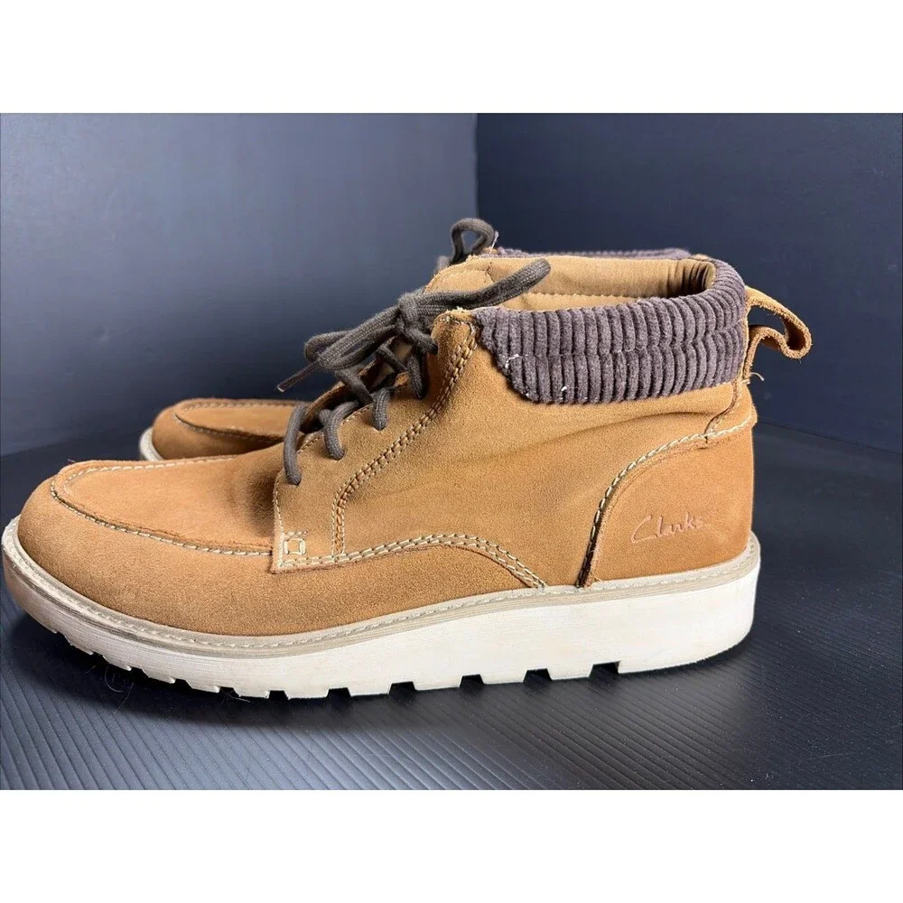 Clarks Men’s Barnes Mid Oxford Boot Cola Brown Suede US 13 M Outdoors Hiking